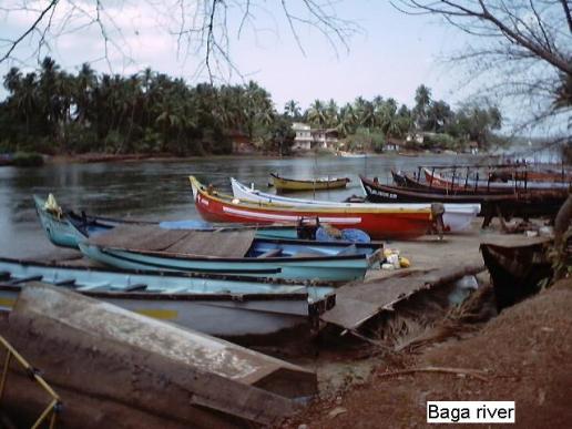 Baga beach-river side-at 3 K.m. 