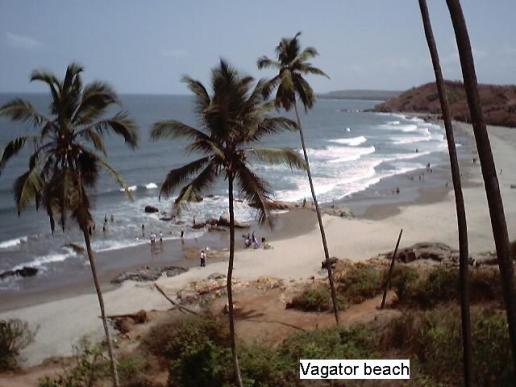 Vagator beach at 10 K.m. from hotel