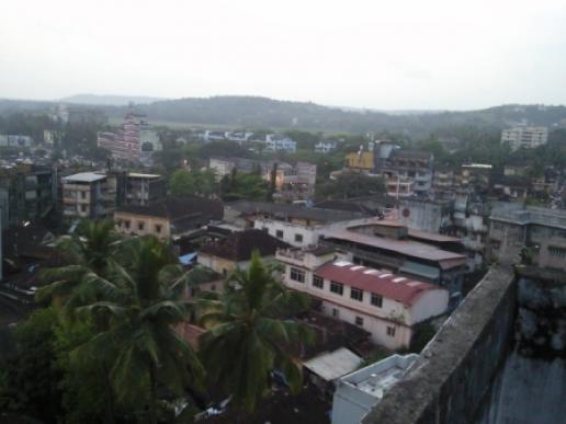 Birds eye view from hotel terrace