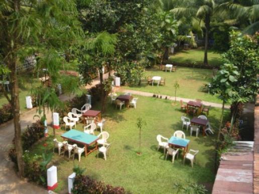 Restaurant lawn from the main building room window